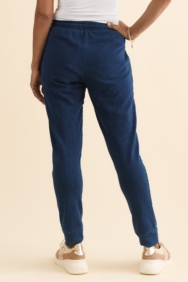 Heidi Indigo Cuffed Jogger Pants,Brunette model,alt text|model:Cara image 5