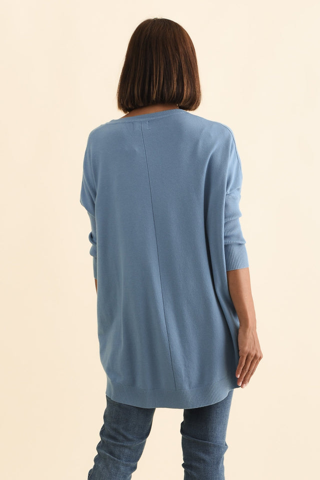 Helsinki Steel Knit Pocket Jumper,Brunette model,alt text|model:Cara image 6