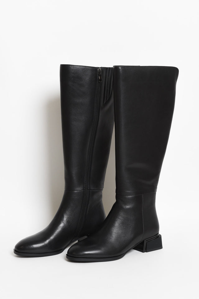 Hero Black Leather Knee Boot image 4