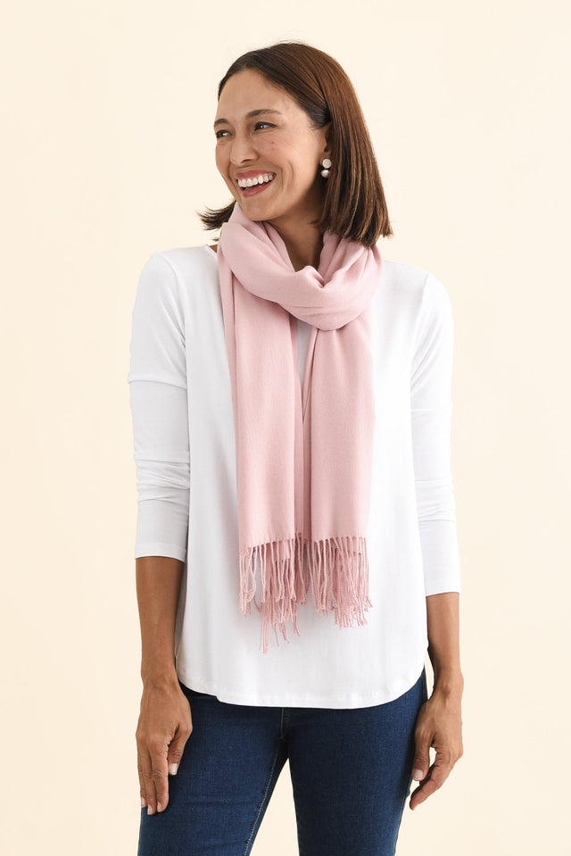 Heta Pink Cotton Pashmina Scarf image 3