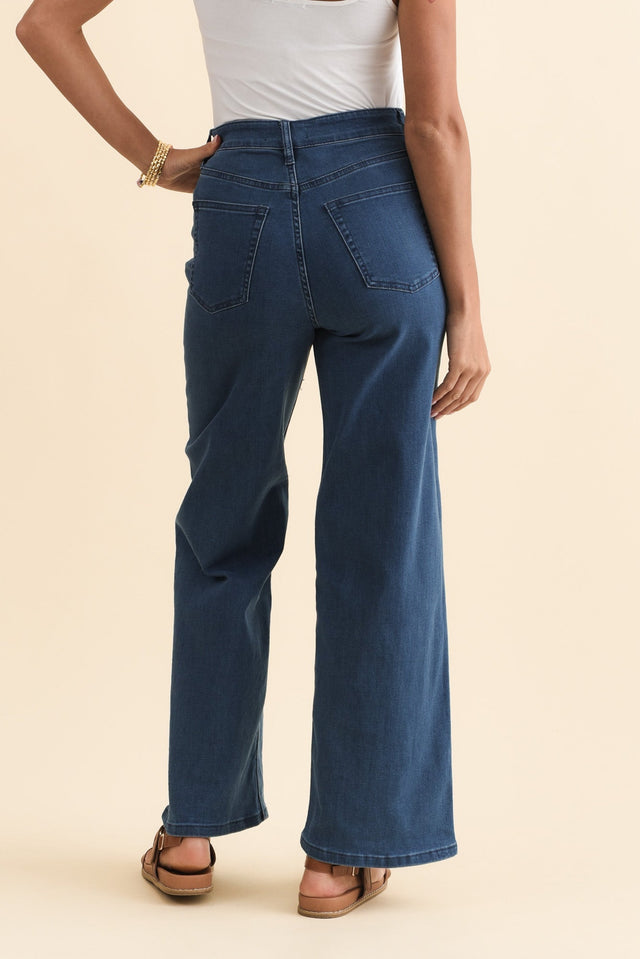 Imogen Blue Straight Leg Jeans,Brunette model,alt text|model:Brontie image 6