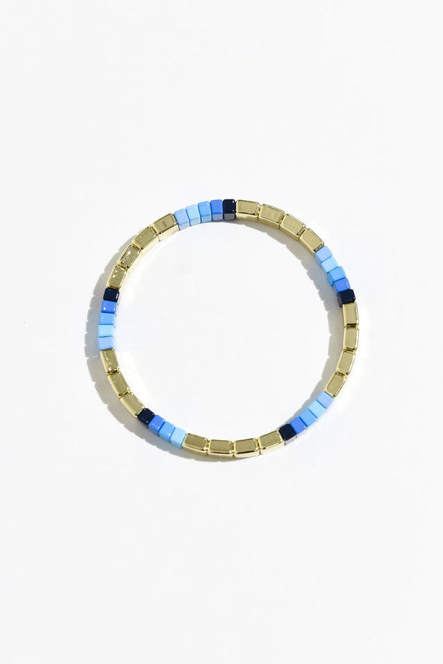 Indiga Blue Beaded Bracelet,Brunette model,alt text|model:Elouise
