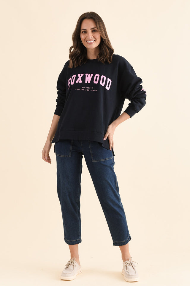 Interval Indigo Crewneck Sweatshirt,Full Body,Brunette model,alt text|model:MJ image 2