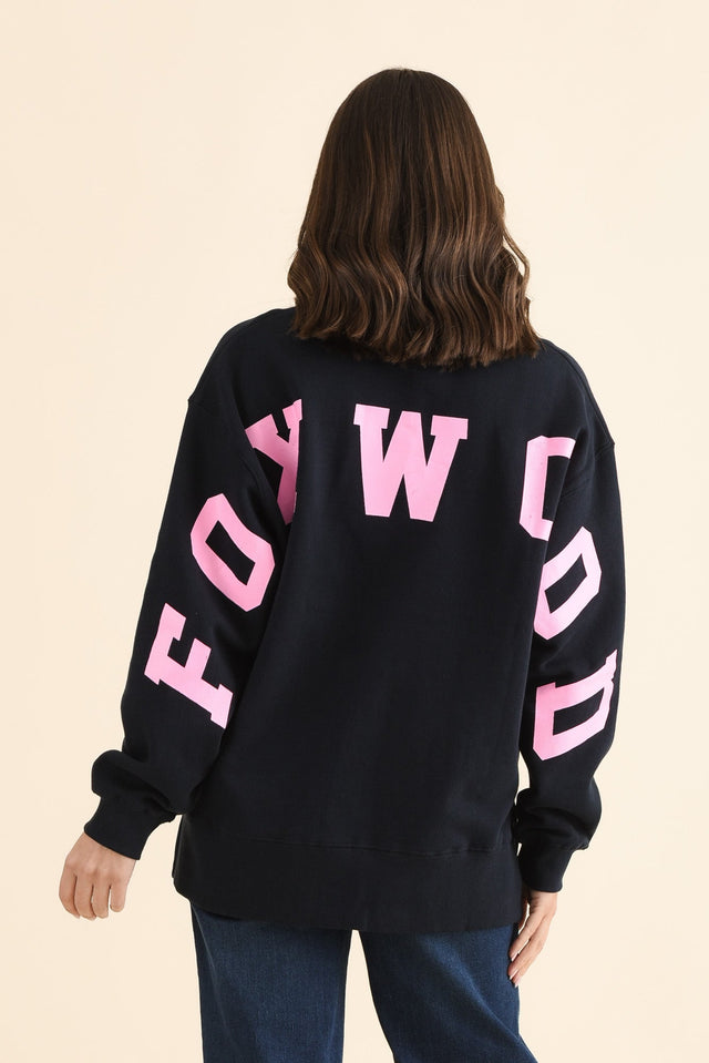 Interval Indigo Crewneck Sweatshirt,Back,Brunette model,alt text|model:MJ image 4