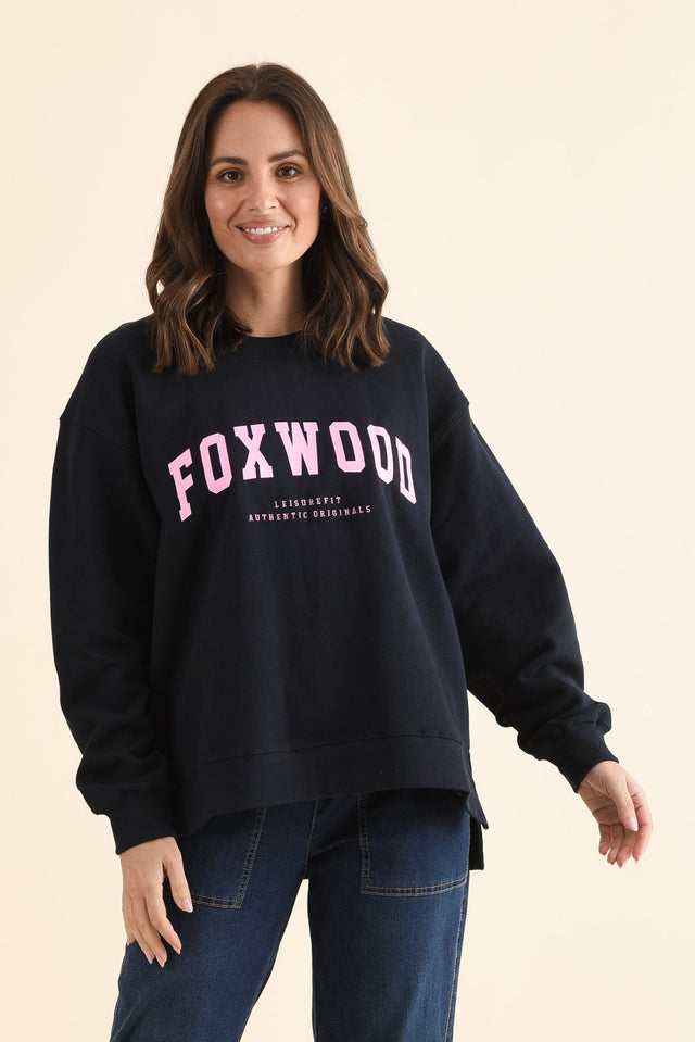 Interval Indigo Crewneck Sweatshirt,Front,Brunette model,alt text|model:MJ image 1