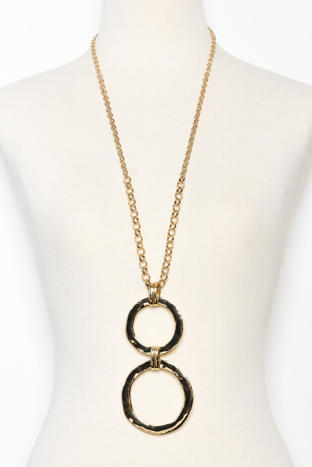 Irvine Gold Circle Pendant Necklace image 2
