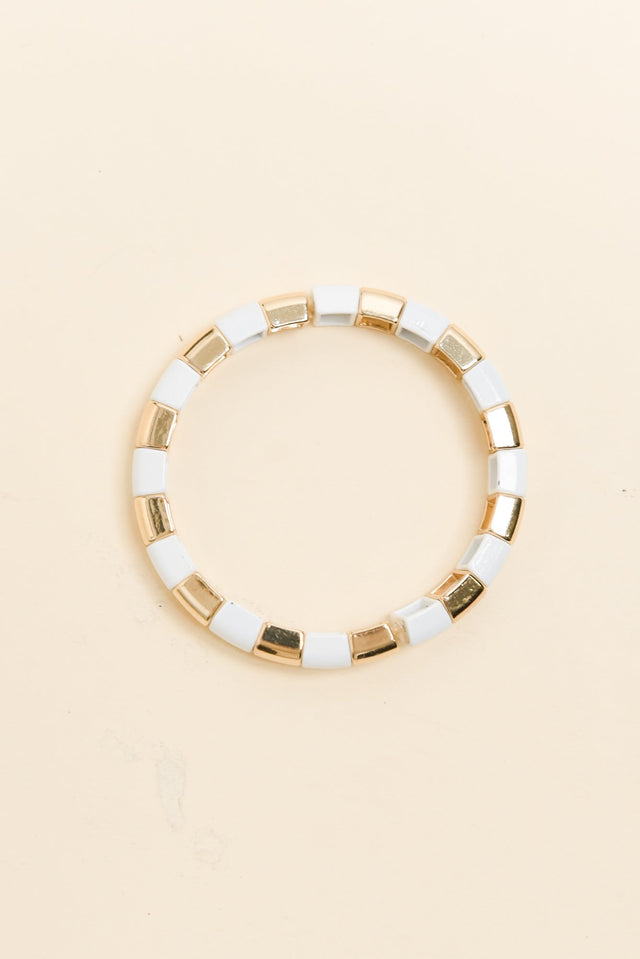 Isabelli White Beaded Bracelet