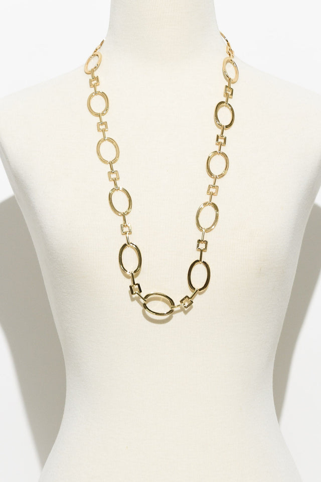 Isla Gold Oval Link Necklace