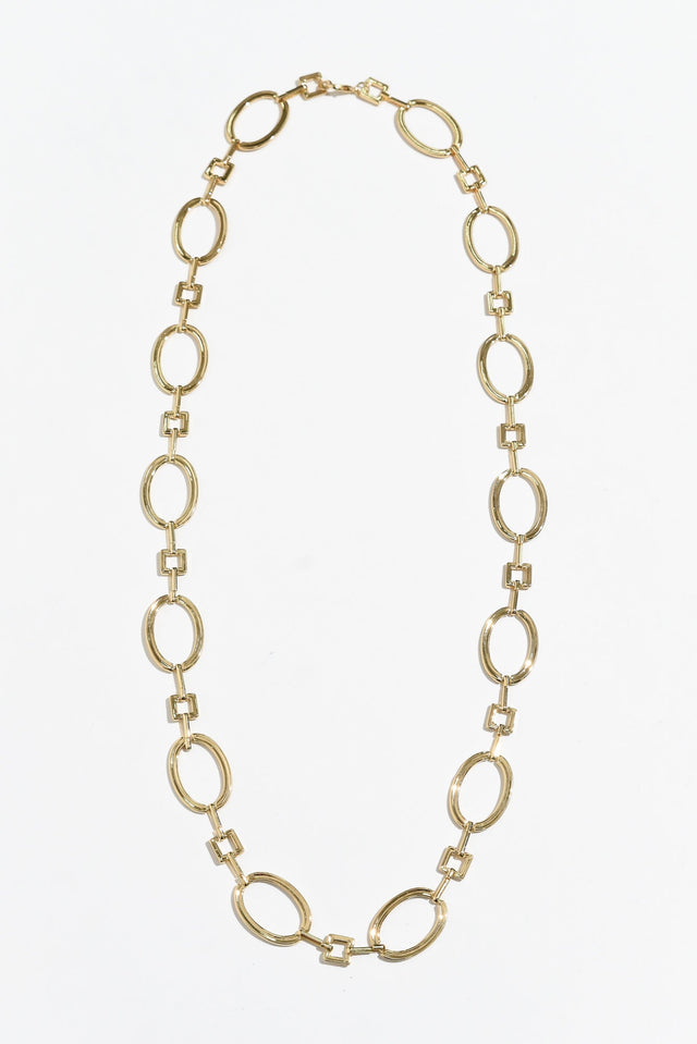 Isla Gold Oval Link Necklace