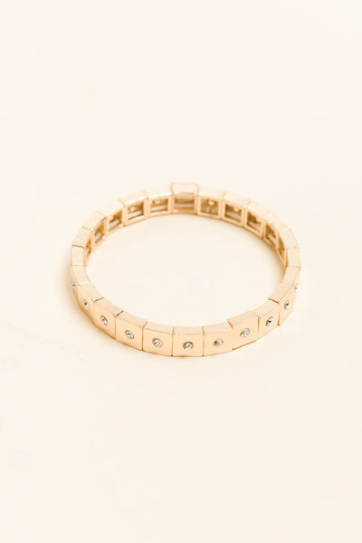 Isobel Gold Crystal Beaded Bracelet