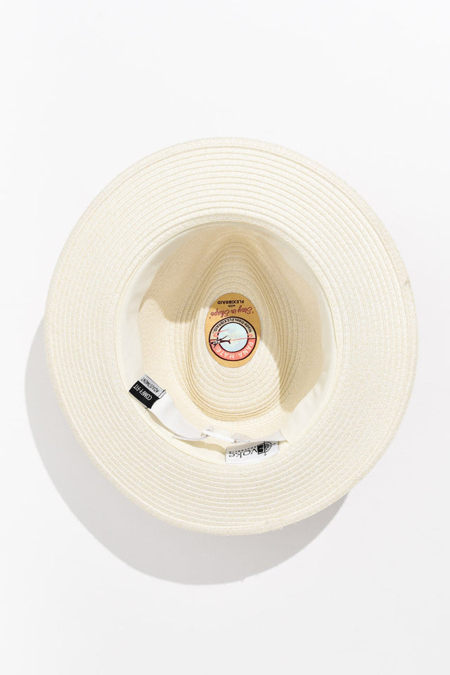 Ivory Wide Brim Travel Fedora image 5