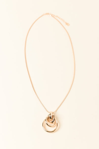 Jackson Gold Circle Pendant Necklace