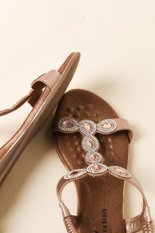 Jade Champagne Diamante Sandal image 3