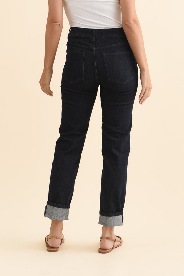 James Dark Blue Denim Stretch Jeans,Brunette model,alt text|model:MJ image 6