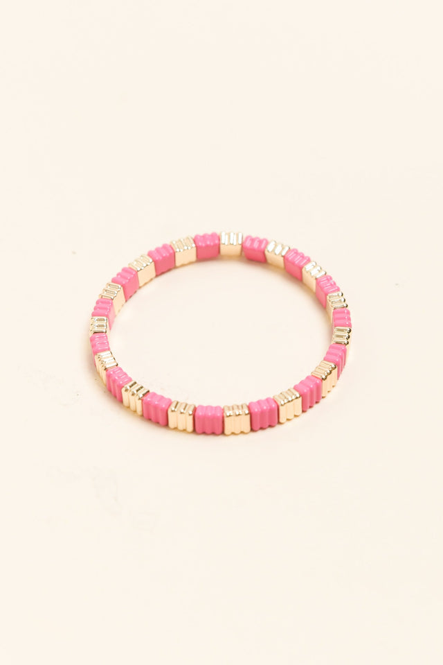 Java Pink Beaded Bracelet