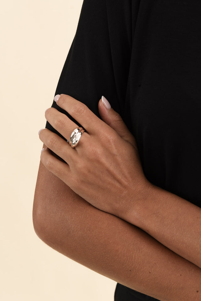 Jem Silver Double Band Ring image 2