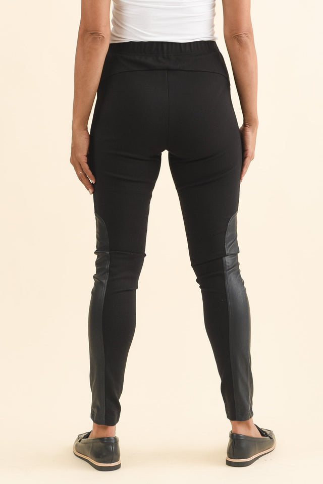 Jesse Black Trim Stretch Leggings,Brunette model,alt text|model:Cara image 5