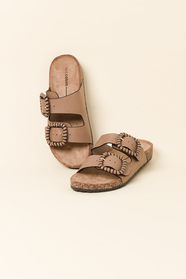 Jirona Tan Buckle Slide