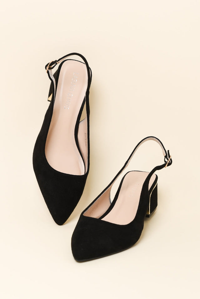 Jonty Black Slingback Heel