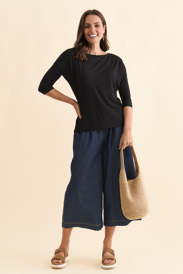 Josette Black Bamboo Top,Brunette model,alt text|model:MJ image 8