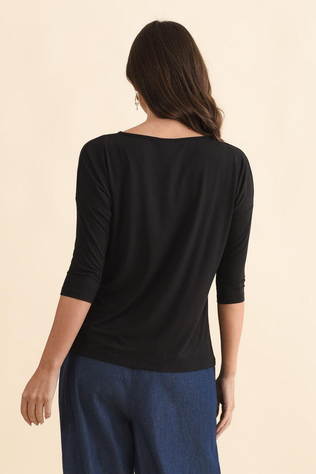 Josette Black Bamboo Top,Brunette model,alt text|model:MJ image 6