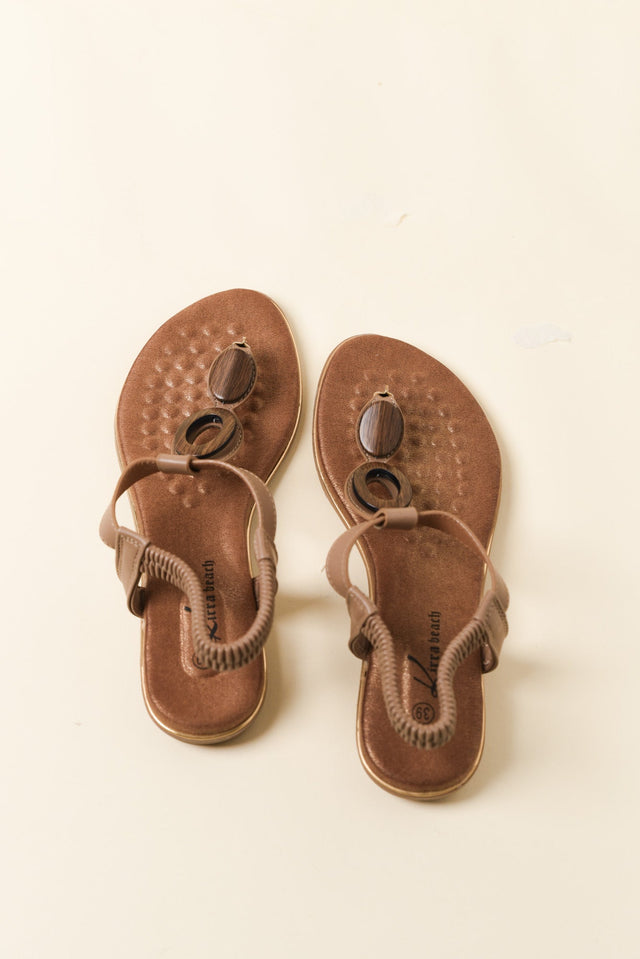 Josie Beige Beaded Sandal image 4