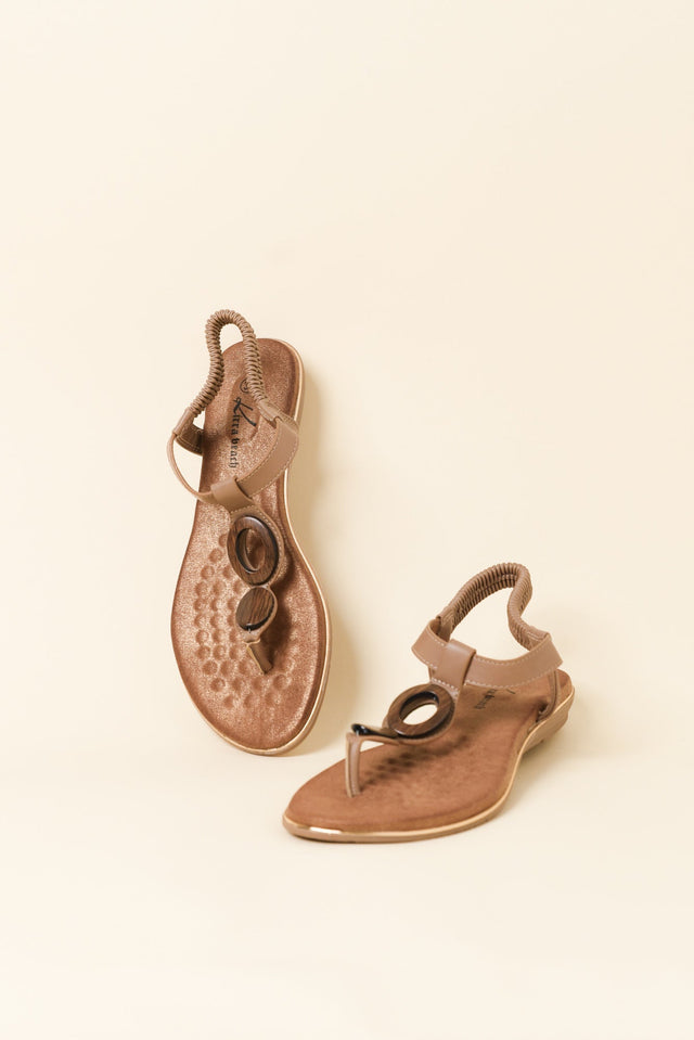 Josie Beige Beaded Sandal image 3