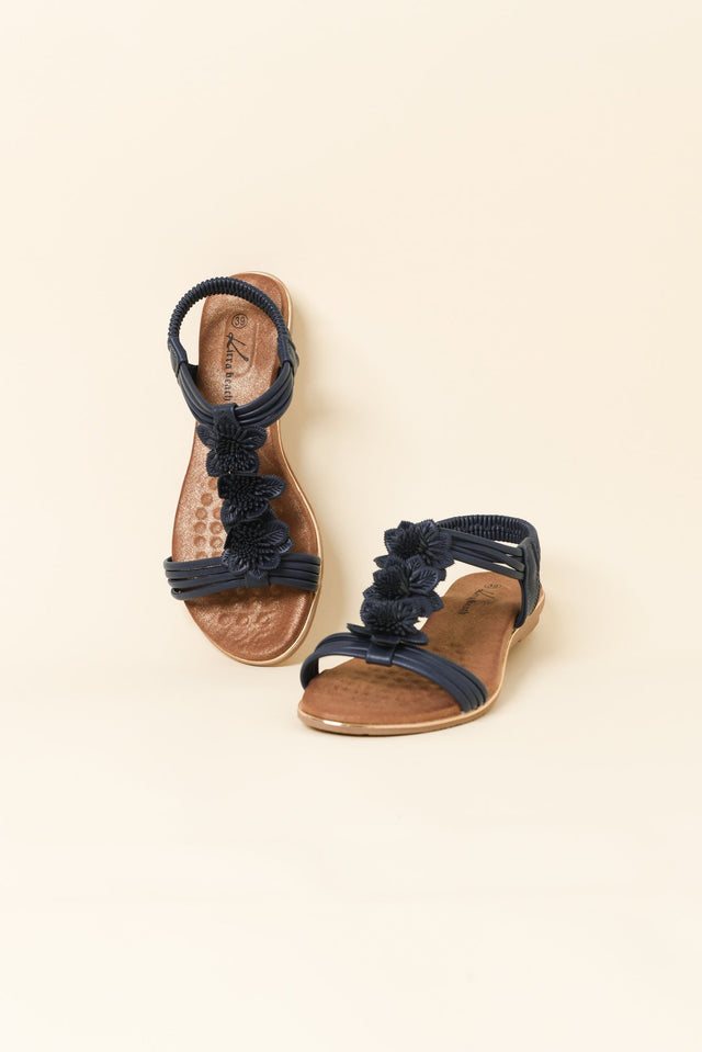 Julie Navy Flower Sandal image 2