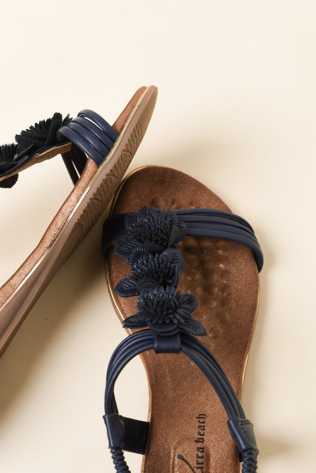 Julie Navy Flower Sandal image 3