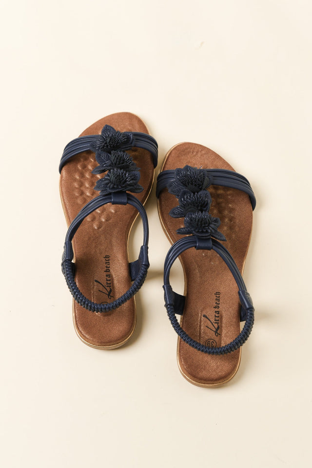Julie Navy Flower Sandal image 4
