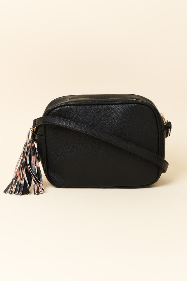 Katie Black Trim Crossbody Bag