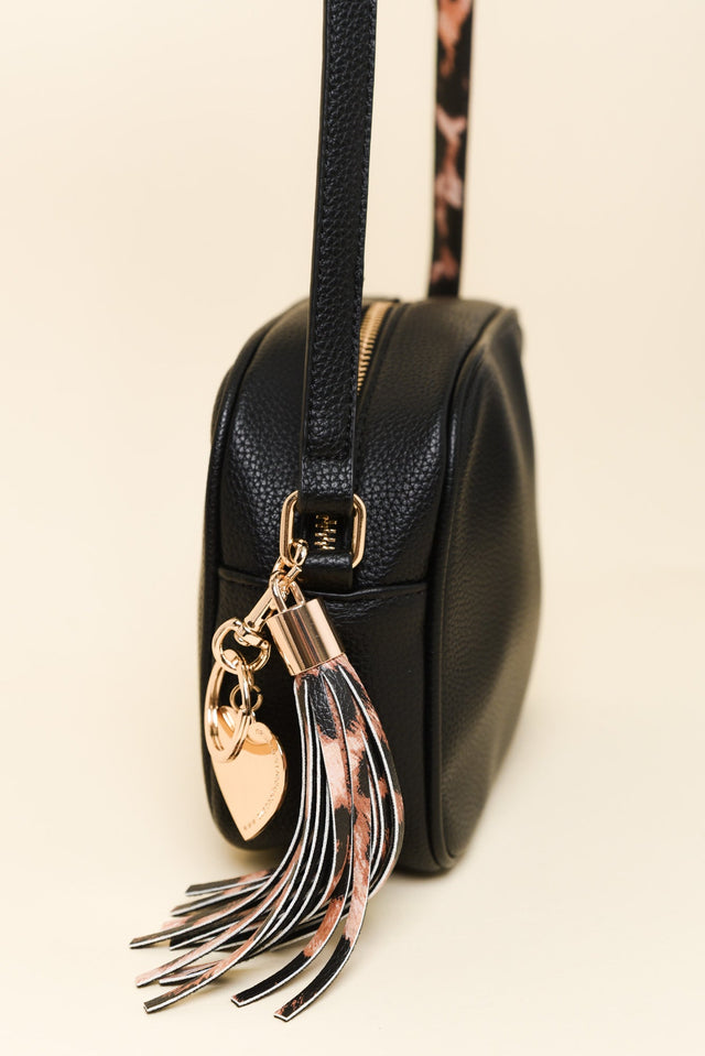 Katie Black Trim Crossbody Bag