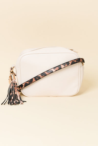 Katie Cream Trim Crossbody Bag