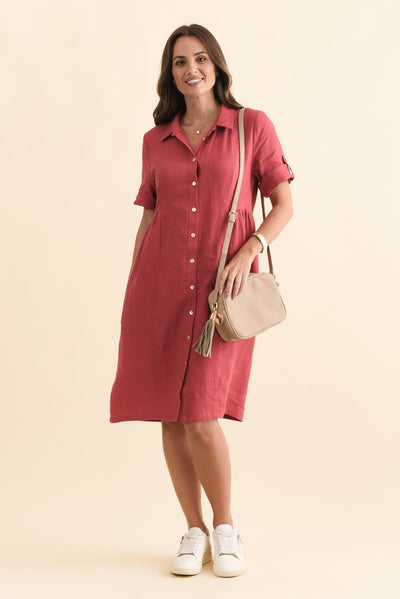 Katy Berry Linen Pocket Dress