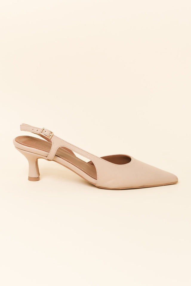 Kaylee Nude Leather Slingback Heel image 1