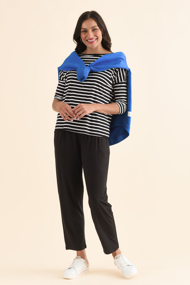 Kennedy Black Stretch Pocket Pants,Full Body,Brunette model,alt text|model:Brontie