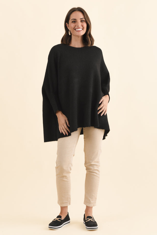 Kerr Black Wool Blend Jumper,Brunette model,alt text|model:MJ image 7