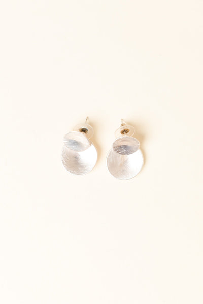 Kerra Silver Circle Drop Earrings