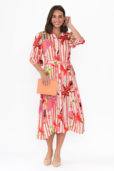 Kimma Red Sea Shirt Dress