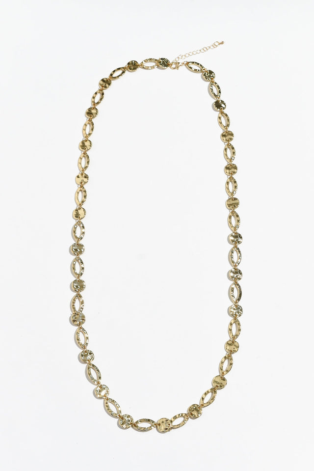 Kirra Gold Disc Ring Link Necklace