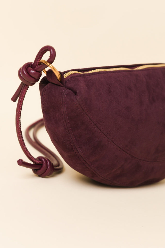 Kirsten Burgundy Faux Suede Crossbody Bag image 3
