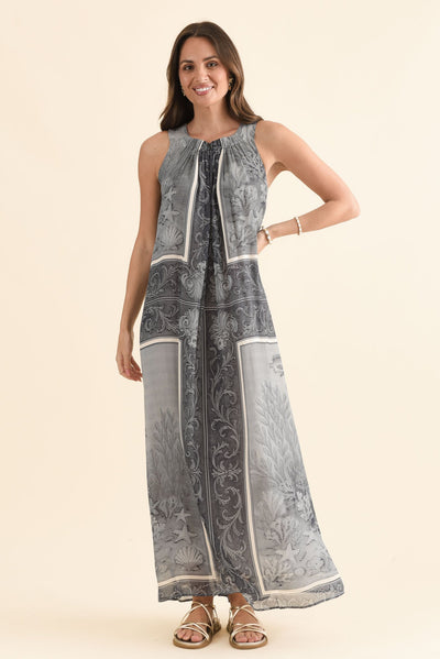 Koi Grey Seaside Sleeveless Dress