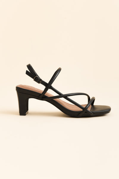 Krystal Black Crossover Heel