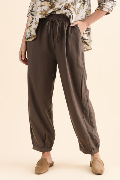 Kumi Brown Drawstring Pants