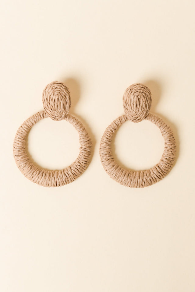 Laher Mocha Woven Drop Earrings