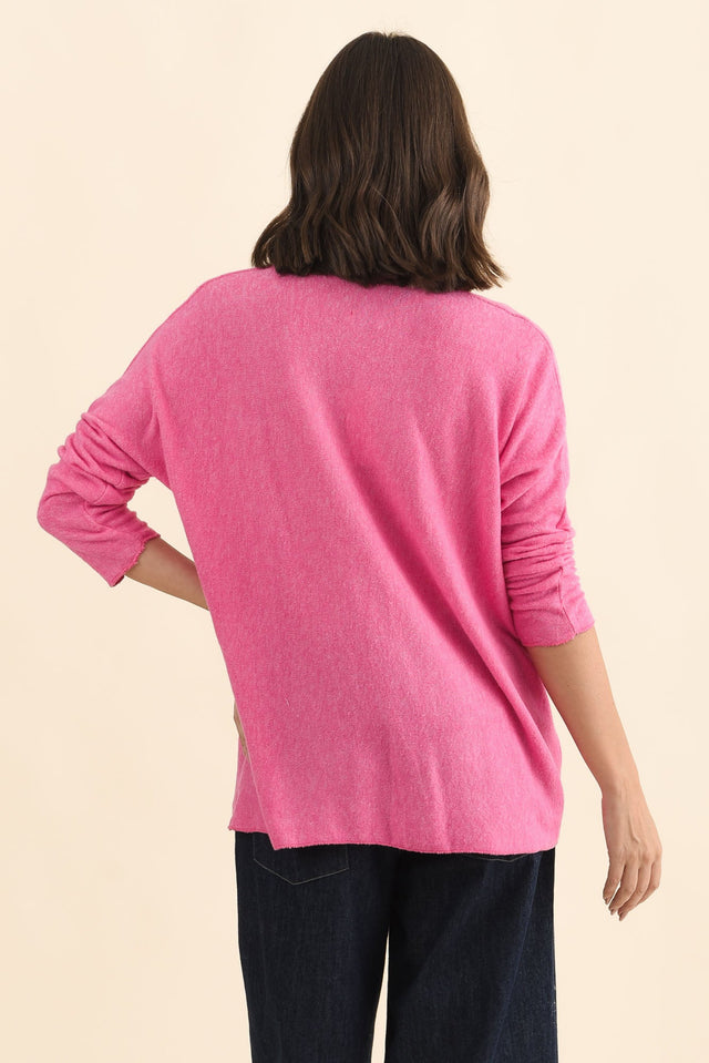 Lakin Pink Knit Jumper,Brunette model,alt text|model:MJ image 5