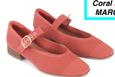 Lando Coral Buckle Ballet Flat,REF image 5
