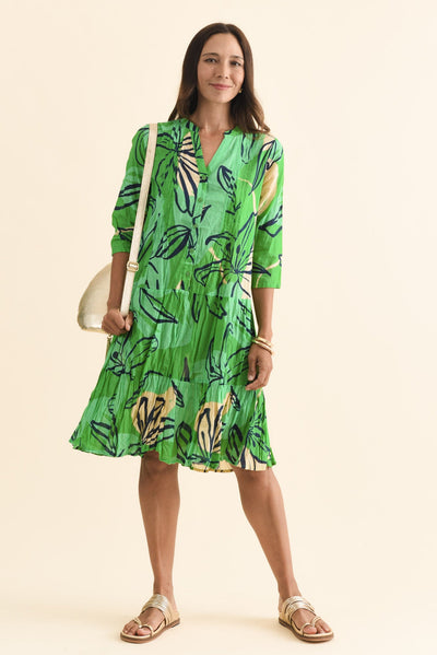 Larissa Green Lily Cotton Pleated Dress