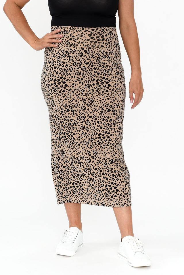 Leopard Bamboo Maxi Tube Skirt,alt text|model:Brooke image 8