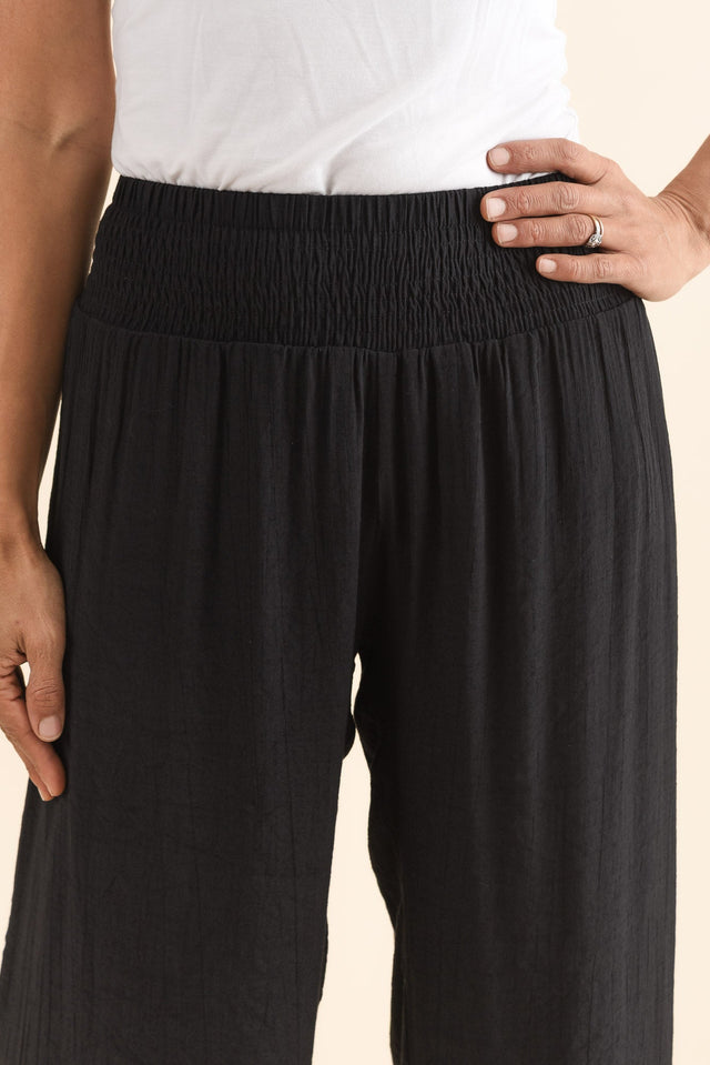 Lettie Black Button Pants,Detail,Brunette model,alt text|model:Cara image 7